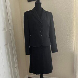 Tahari ASL Office Black Striped Suit (jacket and skirt) size 8